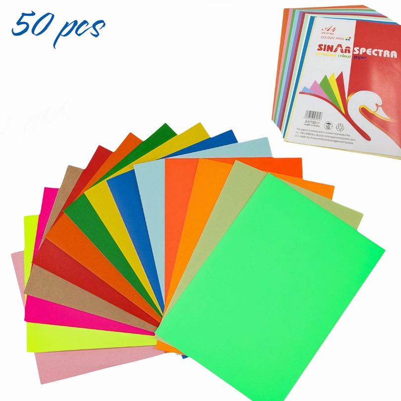 Hartie Colorata A4 50/set, Diferite Culori