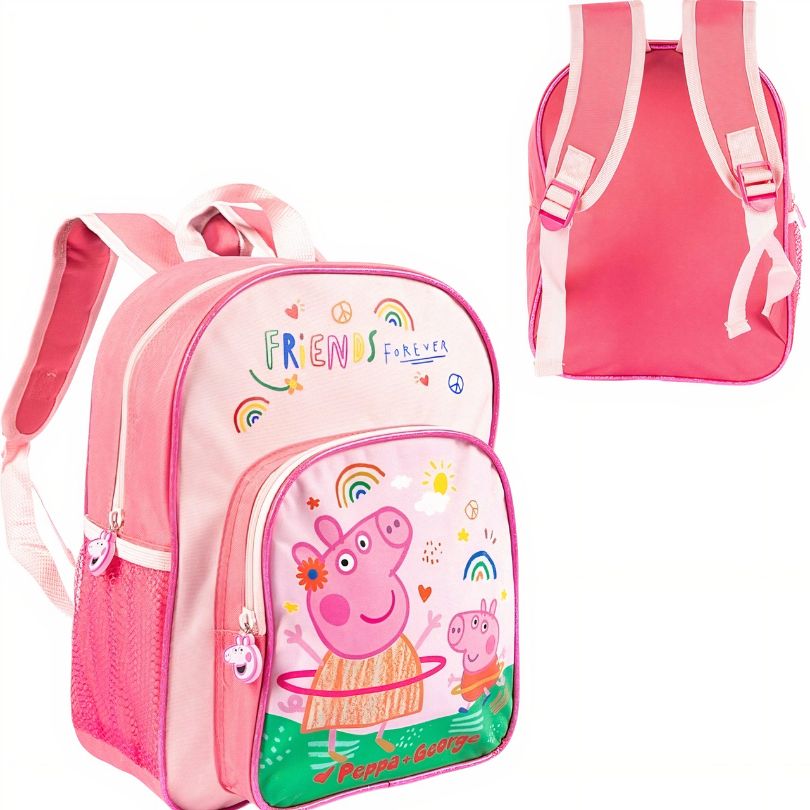 Ghiozdan Peppa Pig, cu 2 Compartimente, 32x22x10 cm