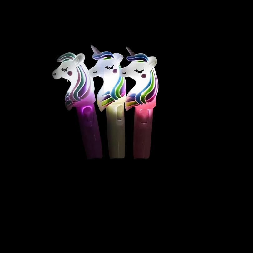 Pix Unicorn 12/Set, cu Lumina, 18 cm, cu Cerneala Albastra
