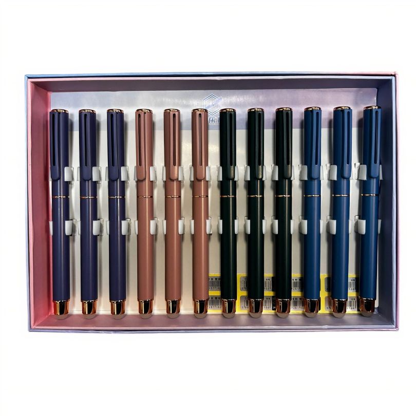 Stilou Metalic cu Cerneala Termosensibila 12/Set, cu Guma de Sters, 14 cm