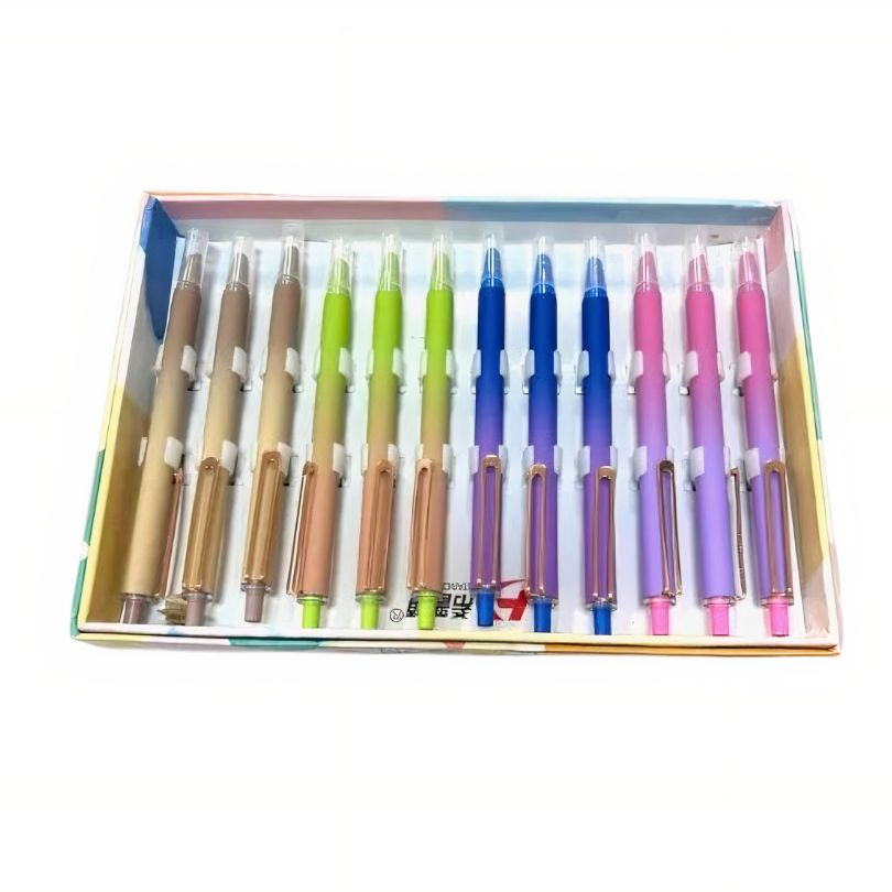 Stilou cu Penita 12/Set, Model Click, 14 cm