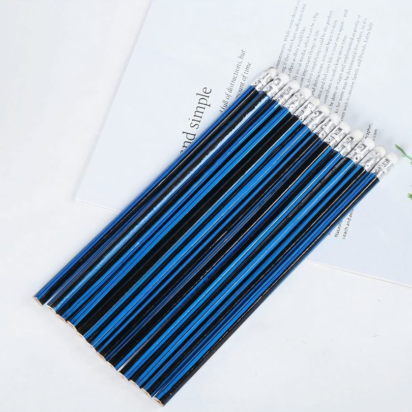 Creioane Grafit Fara Varf 6/set cu Guma de Sters