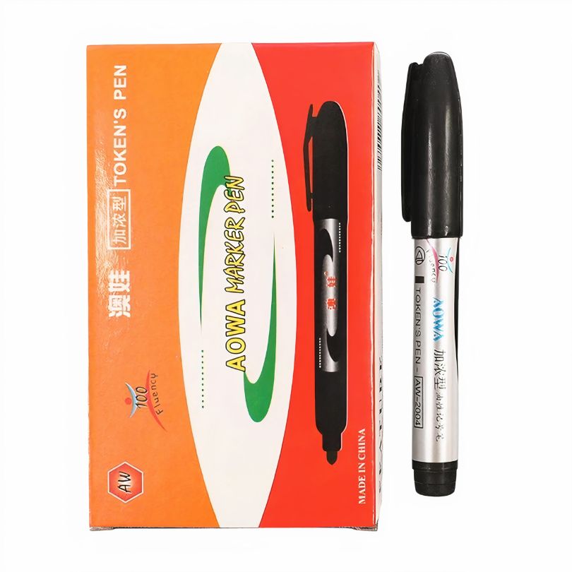 Marker 12/Set, Negru, 14 cm