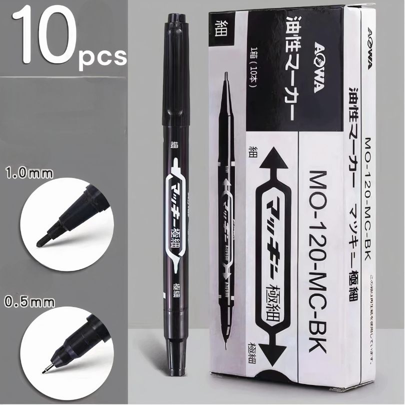 Marker Permanent 10/Set, cu Doua Capete