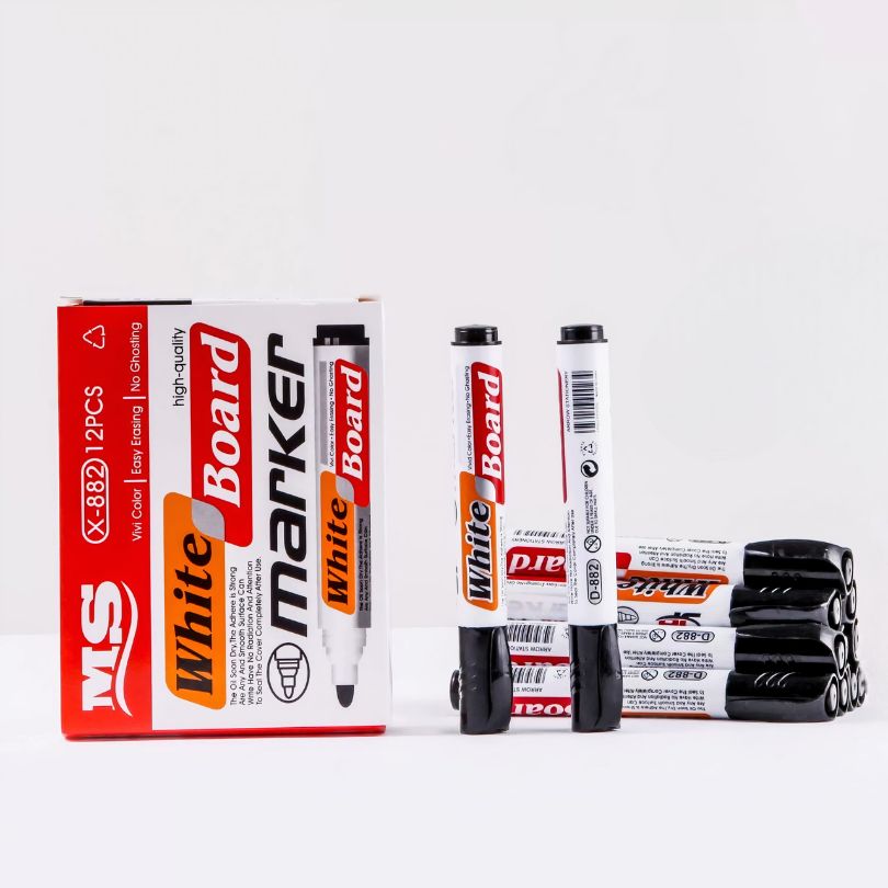 Marker Negru 12/Set, pentru Tabla Magnetica