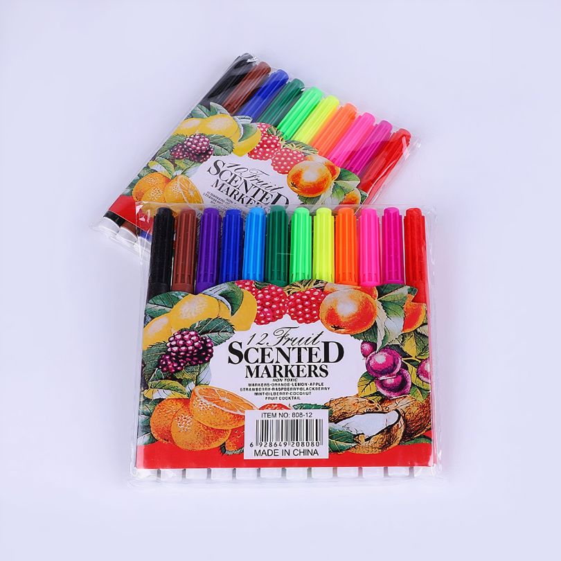 Carioci cu Miros de Fructe , 10 Culori, Diverse Culori, 13 cm