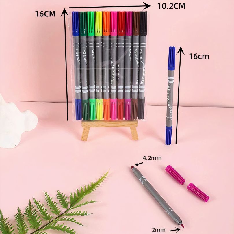 Carioci cu Doua Capete, 10 Culori, 16 cm