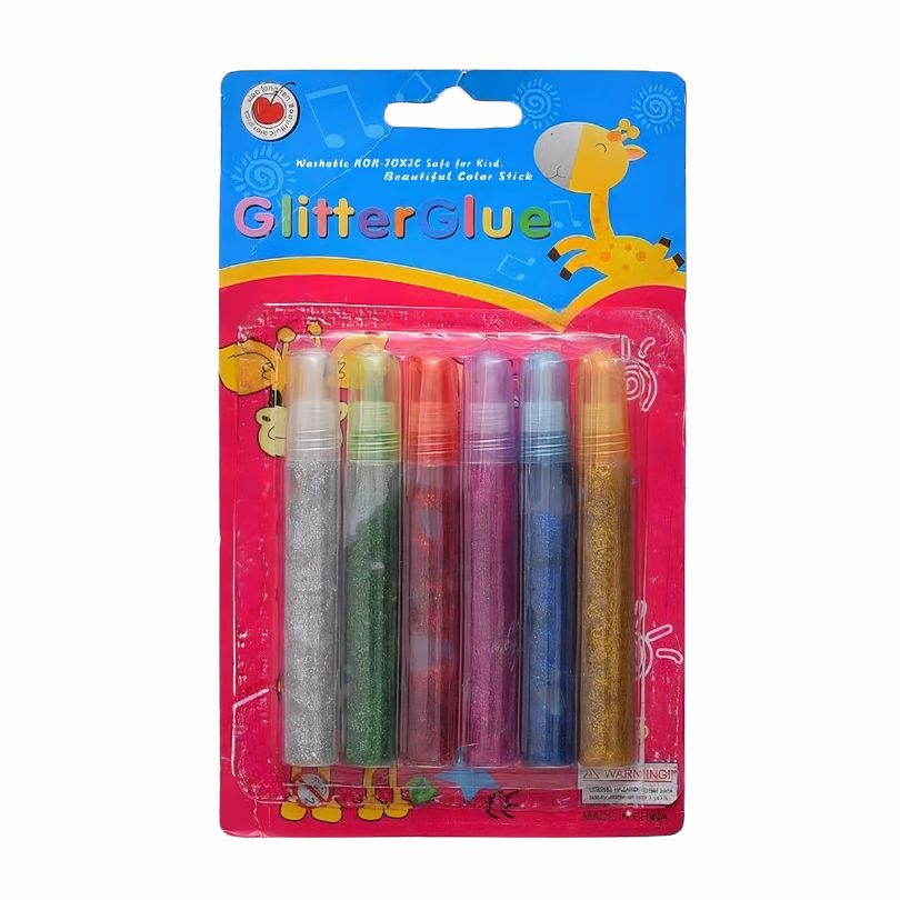 Lipici cu Sclipici 6/Set, Diferite Culori, 11 cm