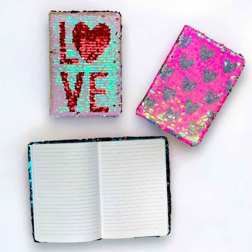 Agenda cu Coperta din Paiete, 20x15cm ,Diferite Modele