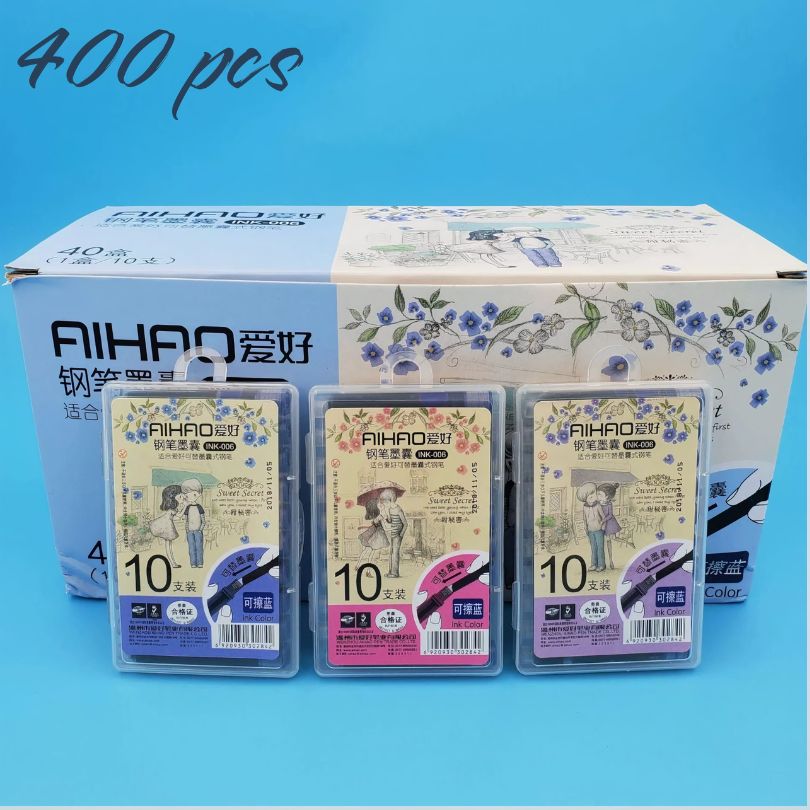 Rezerve 10/set pentru Stilou, 4cm, Cerneala Albastra, 40/cutie