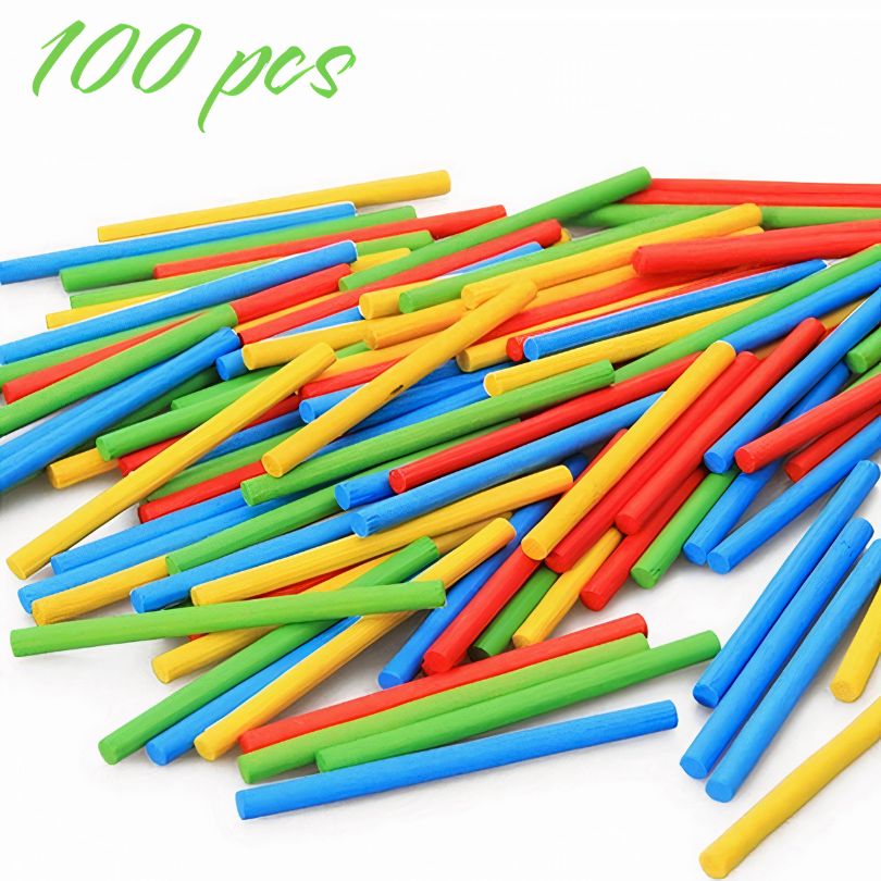 Betisoare de Numarat 100/set, Diferite Culori 7cm